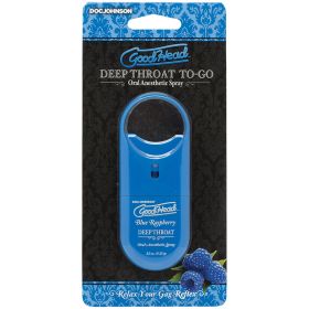 GoodHead Deep Throat Spray To-Go-Blue Raspberry 0.33oz