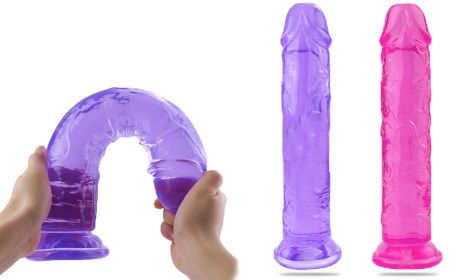 Suction Cup Dildo Clitoral 8'5 Inches Dildo Flaxible Realistic Dildo