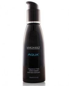 Wicked sensual care collection fragrance free 4 oz lubricant - aqua - waterbased