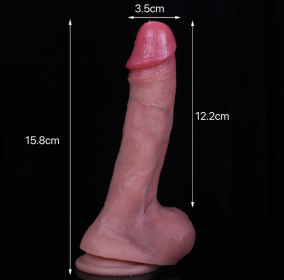 6.2 inches Realistic 1:1  Cute Dildo Suction Cup Anal Vagina Sex Toy LGBT Friendly  Ballsacks