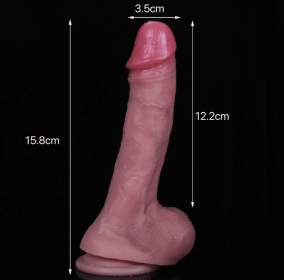 6.2 inches Realistic 1:1  Cute Dildo Suction Cup Anal Vagina Sex Toy LGBT Friendly  Ballsacks