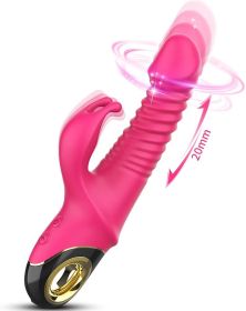 3 In 1 Clitoral Sucking Rabbit G Spot Vibrator Anal Triple Curve 12 Function Waterproof Dildo Vibrator For Her